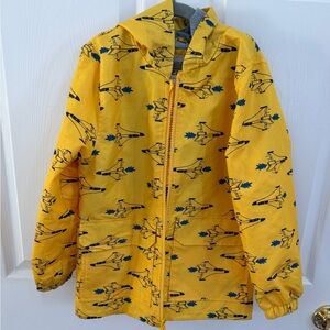 Carter's Yellow Rain Jacket with Airplane Design